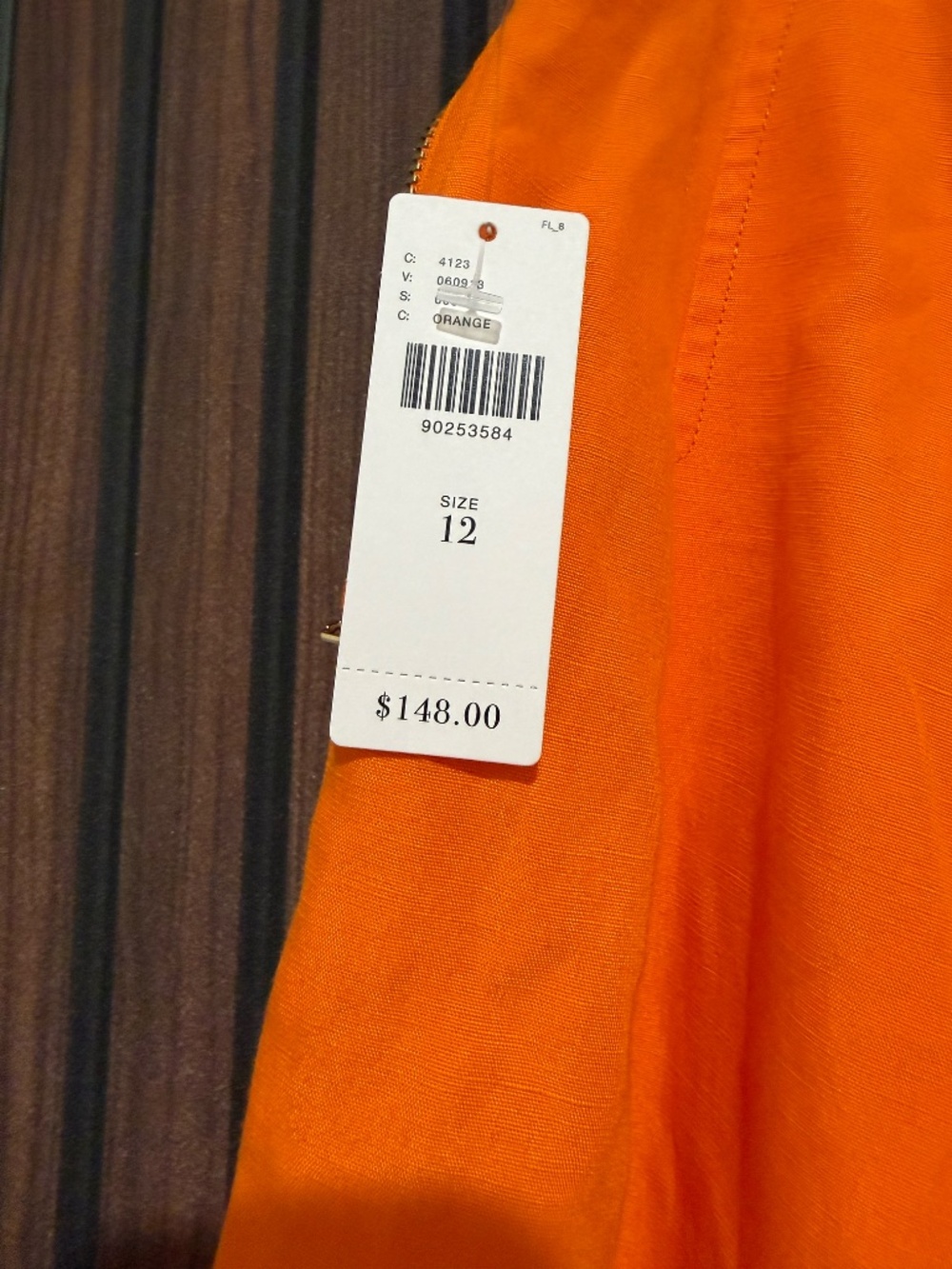 Anthropologie Maeve Orange Wide Leg Crop Pants NWT Size 12 - Picture 5 of 7